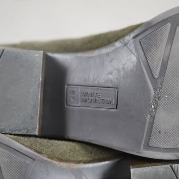 White Mountain Women's Suede Delaney Block Heel Booties 9.5M Western Classic - Picture 8 of 10